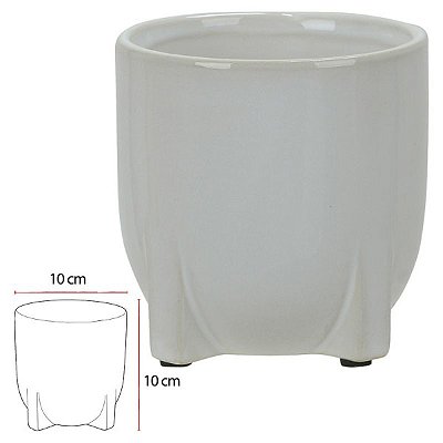 VASO CERAMICA BRANCO 10CM 129050