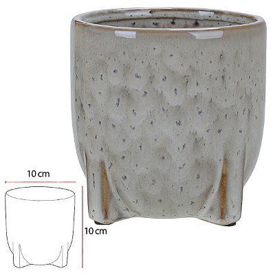VASO CERAMICA BEGE 10CM 129051
