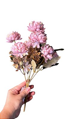 BUQUE CRISANTEMO 25CM FLOR ARTIFICIAL LILAS 129100
