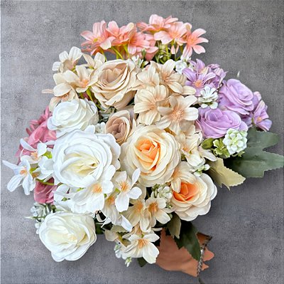 BUQUE DE ROSA E LIRIO 20CM 129074