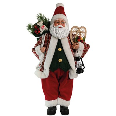 PAPAI NOEL SACO PRESENTEC/COLETE 60CM XADREZ 129267