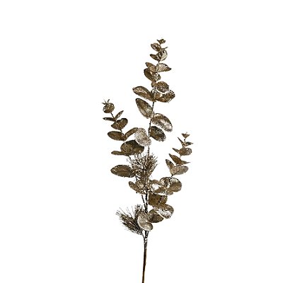 GALHO METALIZADO FOSCO FESTAO 70CM CHAMPANHE 129342