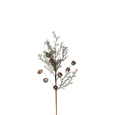 GALHO RUSTICO PINHAS BERRIES 62CM 129172