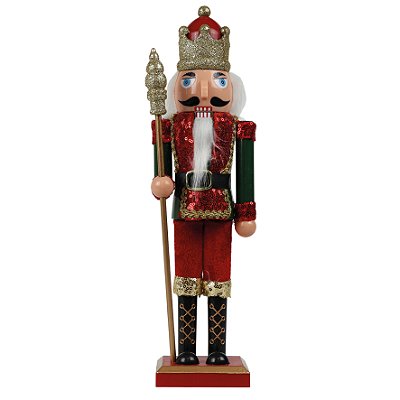QUEBRA NOZES DECOR CETRO 40CM VERMELHO DOURADO 129270