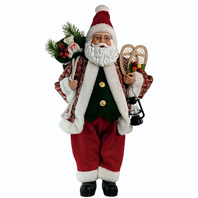 PAPAI NOEL SACO DE PRESENTRE C/COLETE 45CM 129266