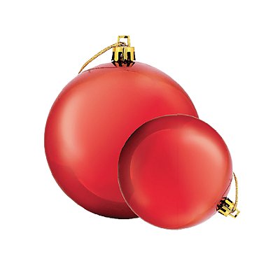 BOLA DE NATAL BRILHANTE 12CM C/1 VERMELHA 129160