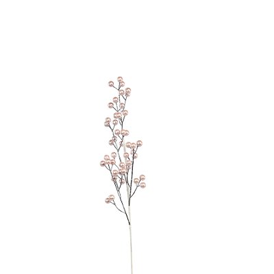 GALHO DECORATIVO PEROLADO GLITER ROSE 58CM 129372