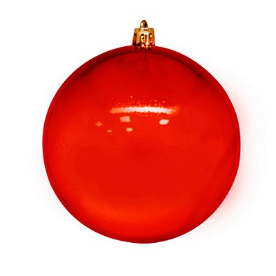 BOLA BRILHANTE 10CM C/1 VERMELHA 129148