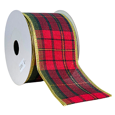 FITA ARAMADA XADREZ JUTA 6,3CM X 9 METROS 129366