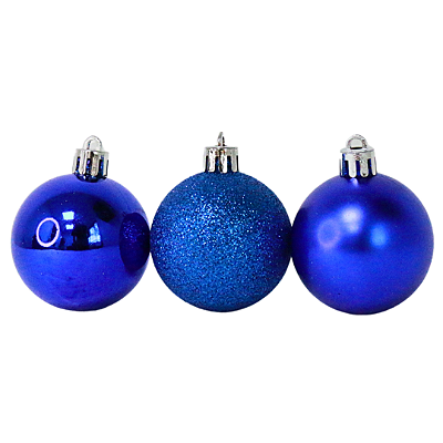 KIT BOLA DE NATAL 8CM C/6 UN AZUL ROYAL 129235