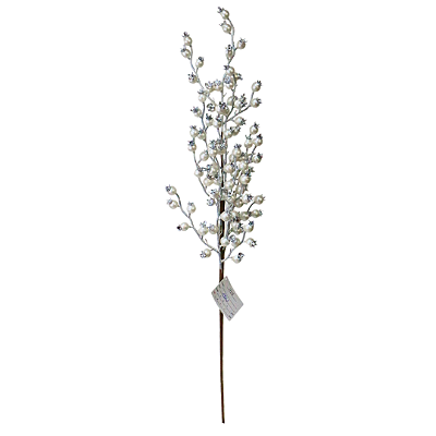 GALHO DE NATAL AZEVINHA 69CM BRANCA 129358
