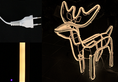 DECORACAO DE NATAL RENA MACHO COM MOVIMENTO 1,20CM 127V 129238