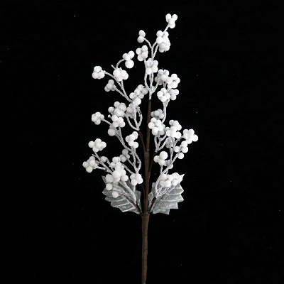 GALHO DE NATAL 46CM x 15CM BRANCO 129228