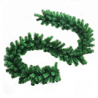 FESTAO RAMIFICADO ARAMADO 25CM DIAMETRO 200 GALHOS 2M VERDE ESCURO 11620
