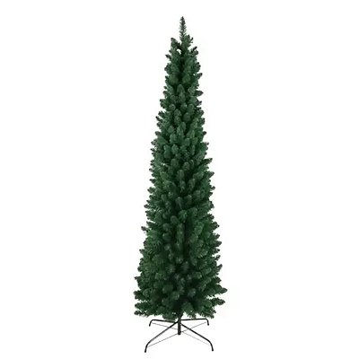 2,5M ARVORE DE NATAL PINHEIRO SLIM FINA COR VERDE 250CM 649 GALHOS 11628