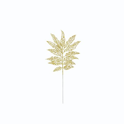 GALHO FOLHAS 30CM GLITER DOURADO PLANTA 129184