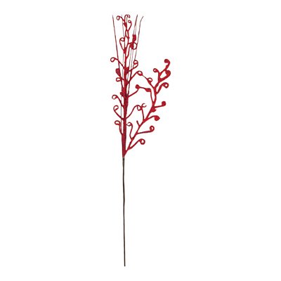 GALHO FOLHAS 30CM GLITER VERMELHO GALHOS 129180