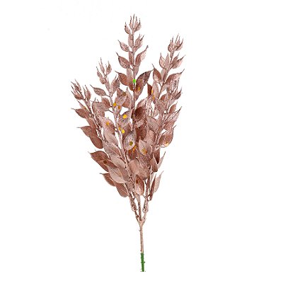 GALHO MULTI FOLHAS FOSCO 28CM ROSE GOLD 129126