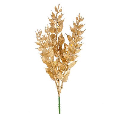GALHO MULTI FOLHAS FOSCO 28CM DOURADO 129125