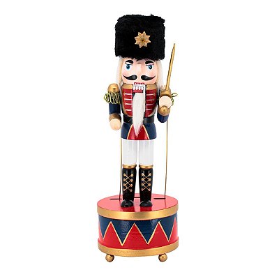 CAIXA MUSICA QUEBRA NOZES GUARDA 30CM 129137