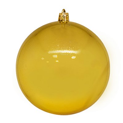 BOLA DE NATAL BRILHANTE 10CM C/1 DOURADA 129465