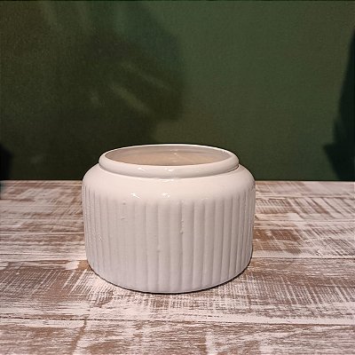 CACHEPOT WAVES P BRANCO BRILHO 128438