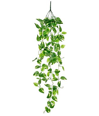 PENDENTE DE FOLHAS ARTIFICIAIS X5 111CM VERDE BRANCO