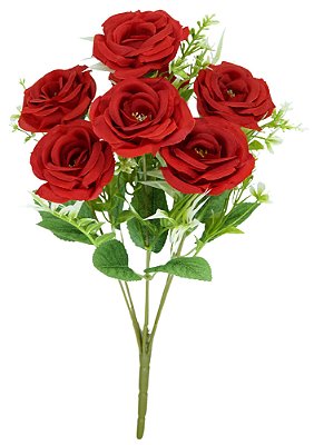 BUQUE DE ROSAS ARTIFICIAIS X7 40CM 130620