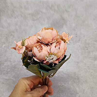 BUQUE PEONIA ROSA CLARO 130727