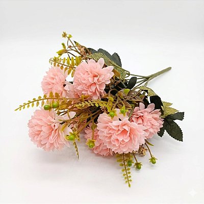 BUQUE DE CRISANTEMO ROSA 130729