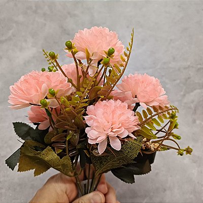 BUQUE DE CRISANTEMO ROSA 130729