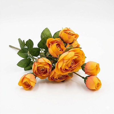 BUQUE CAMELIA LARANJA 23CM X7 130735