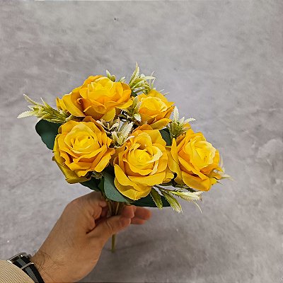 BUQUE DE ROSA AMARELO 130745