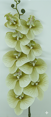 HASTE ORQUÍDEA 3D GRANDE X9 VERDE ÁGUA 105CM 130821