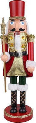 QUEBRA-NOZES DECORATIVO 28CM LANÇA COM ESTRELA 130692