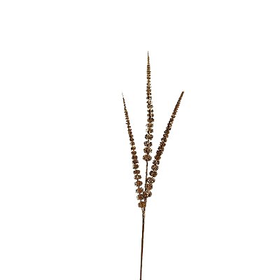 GALHO HASTE MINI FOLHAS COM GLITTER DOURADO 80CM