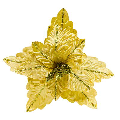 FLOR NATALINA 36CM 11 PÉTALAS AMARELO