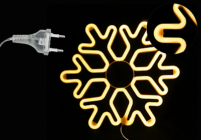 FLOCO DE NEVE LED BRANCO QUENTE 220V