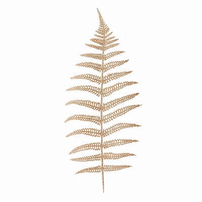 FOLHA NATALINA DECORATIVA 43CM CHAMPANHE