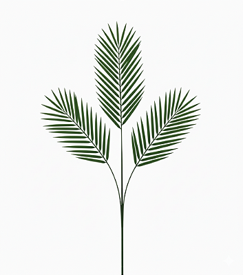 FOLHAGEM ARTIFICIAL PALMEIRA X3 VERDE 40CM 130796