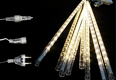 PISCA METEORO 4M 8 TUBOS 50CM BRANCO QUENTE BIVOLT M/F ROSCA 130920