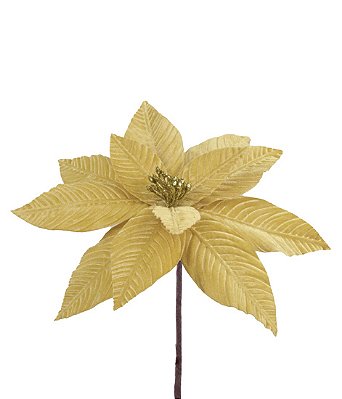 FLOR NATALINA POINSETIA 20CM DOURADO 130937
