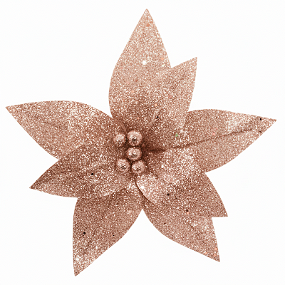 FLOR NATALINA DOURADO 26CM 5 PÉTALAS 130926