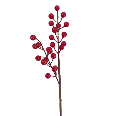 HASTE NATALINA BERRY VERMELHA 33CM 130751