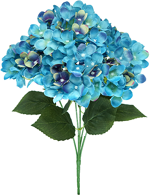 BUQUÊ HORTÊNSIA X5 50CM AZUL 130972