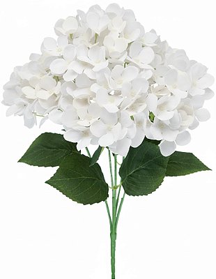 BUQUÊ HORTÊNSIA X5 50CM BRANCO 130964