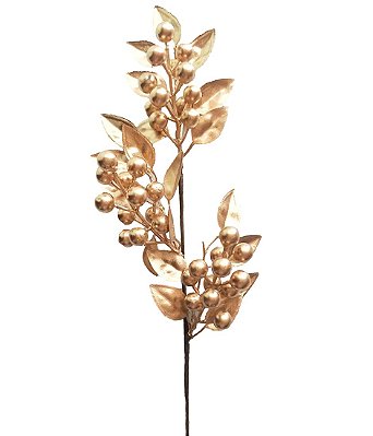 HASTE NATAL BERRY MATTE 53CM DOURADA