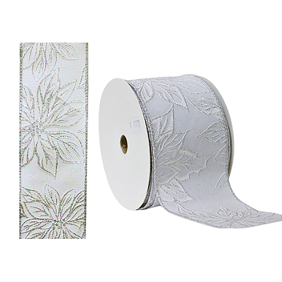 FITA NATALINA ARAMADA 6,3CM X 9M BRANCA 131035