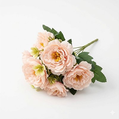 BUQUE PEONIA X6 ROSA CLARO 34CM 131086