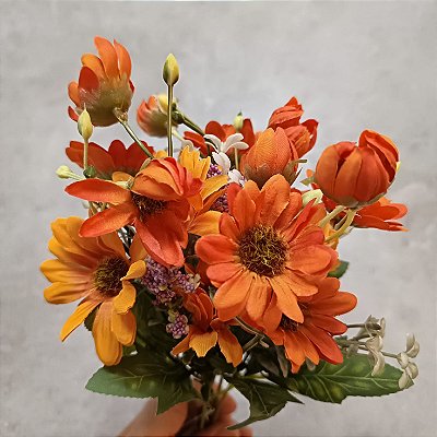 MINI BQ FLOR DO CAMPO X6 LARANJA 30CM